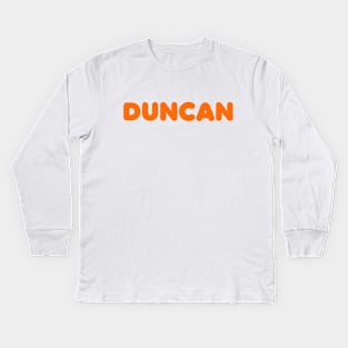 DUNCAN rebrand! Kids Long Sleeve T-Shirt